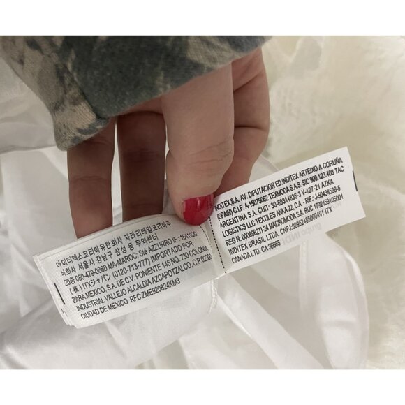 Zara Womens Skirt Large White Linen Lined Asymmetric Midi A-Line 2548/104 NWT - Picture 7 of 14